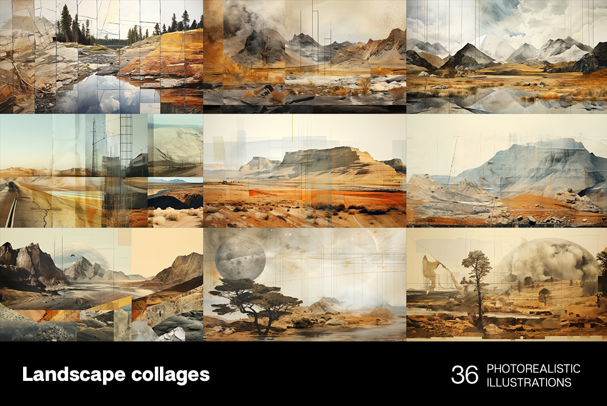 Landscapes collages Landscapes collages