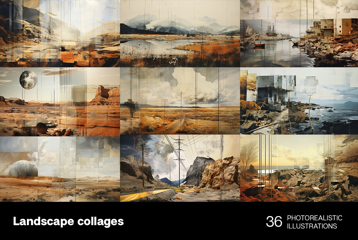 Landscapes collages Landscapes collages