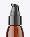 Amber Plastic Airless Bottle Mockup