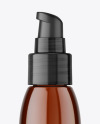 Amber Plastic Airless Bottle Mockup