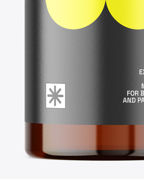 Amber Plastic Airless Bottle Mockup