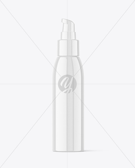 Glossy Plastic Airless Bottle Mockup