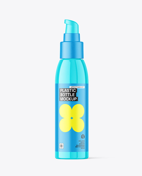 Glossy Plastic Airless Bottle Mockup