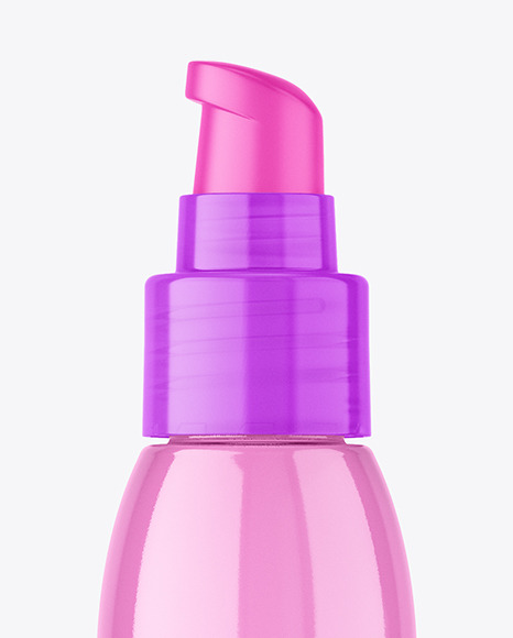 Clear Plastic Airless Bottle Mockup Clear Plastic Airless Bottle Mockup