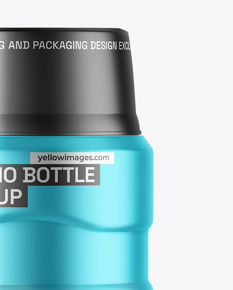 Matte Metallic Thermo Bottle Mockup