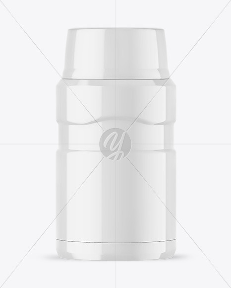 Glossy Thermo Bottle Mockup