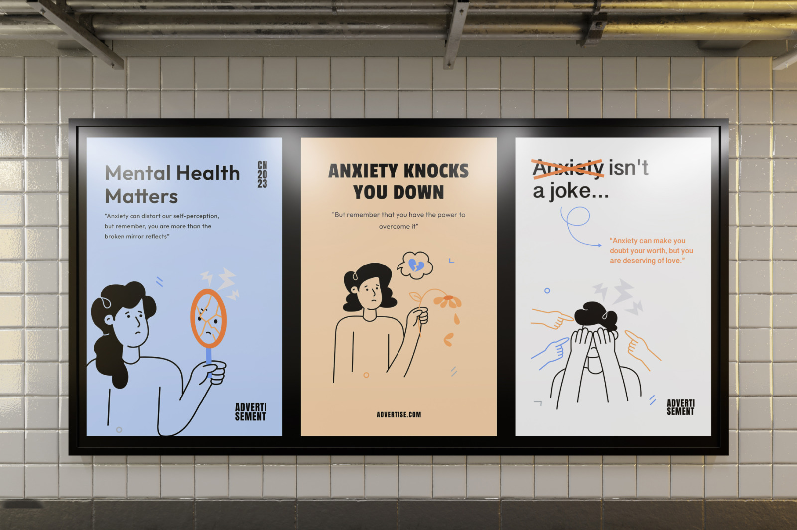 Anxiety Illustration Set Anxiety Illustration Set