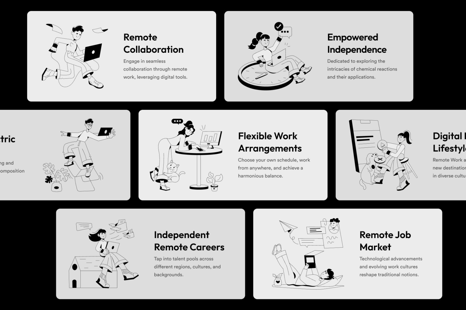 Remote Job Illustration Set Remote Job Illustration Set