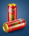 Two Aluminium Cans Mockup