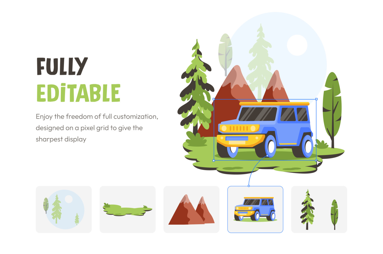 Animated Forest Illustration Set Animated Forest Illustration Set