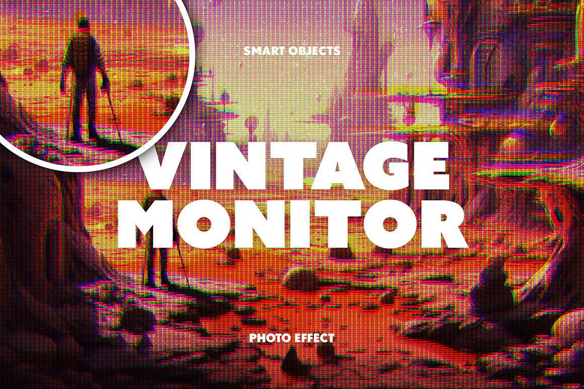 Vintage Crt Monitor Photo Effect Vintage Crt Monitor Photo Effect