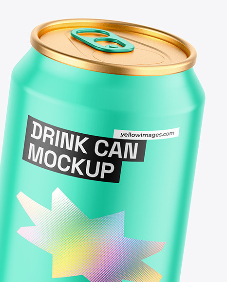 Drink Can w/ Matte Finish Mockup