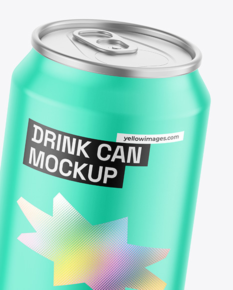 Drink Can w/ Matte Finish Mockup