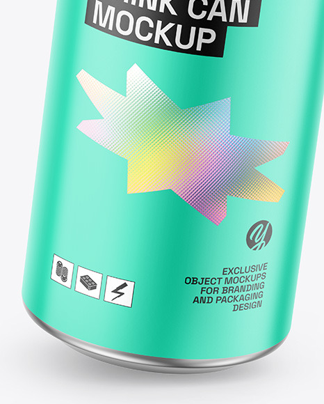 Drink Can w/ Matte Finish Mockup