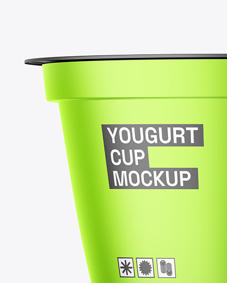 Metallized Yougurt Cup Mockup