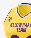 V-Neck Basketball Jersey Mockup - Half Side View