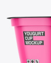 Glossy Yougurt Cup Mockup