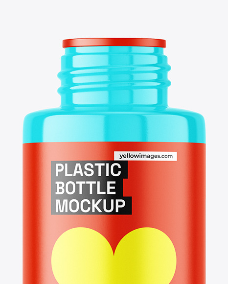 Glossy Plastic Bottle Mockup