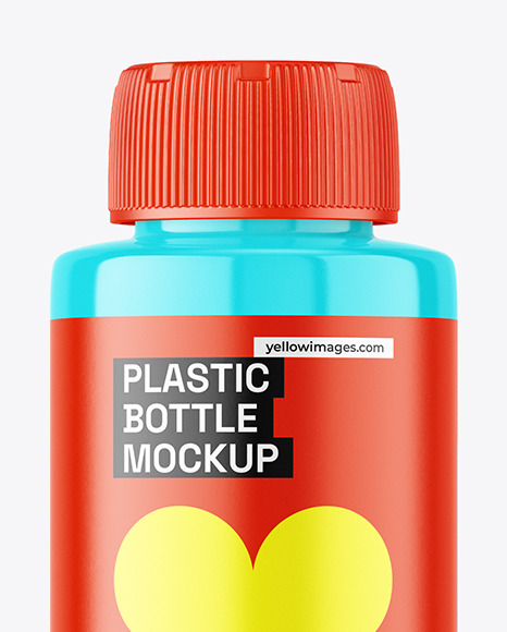 Glossy Plastic Bottle Mockup