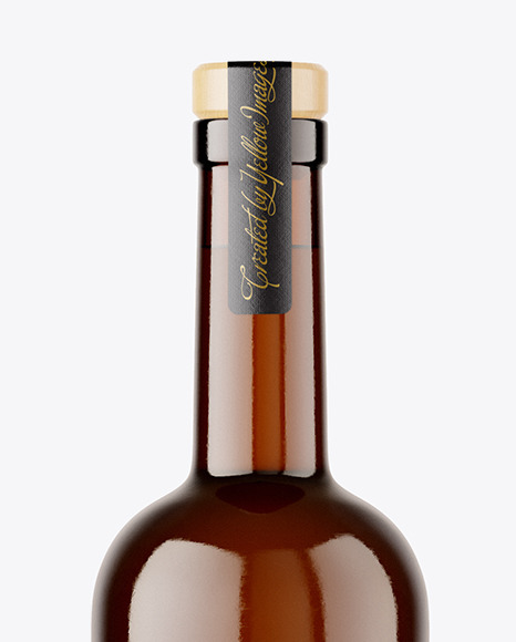 Amber Glass Bottle Mockup