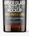 Amber Glass Bottle Mockup