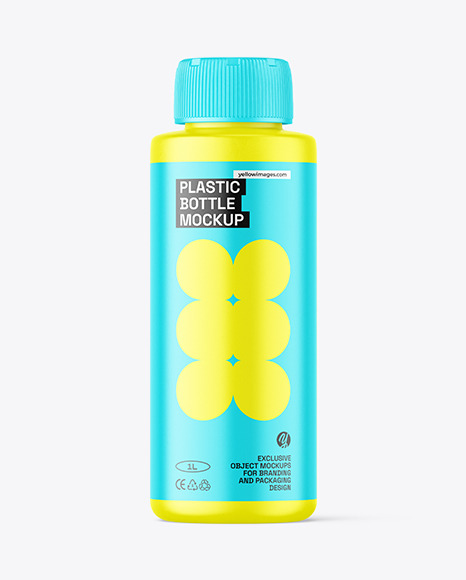 Matte Plastic Bottle Mockup