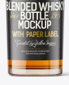 Clear Glass Whiskey Bottle Mockup