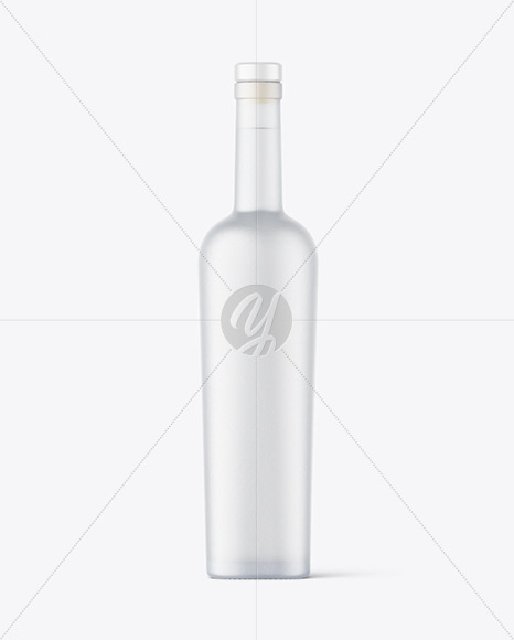 Frosted Glass Vodka Bottle Mockup