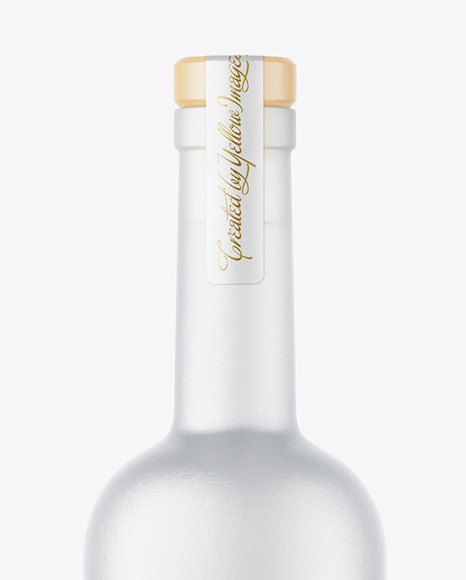 Frosted Glass Vodka Bottle Mockup