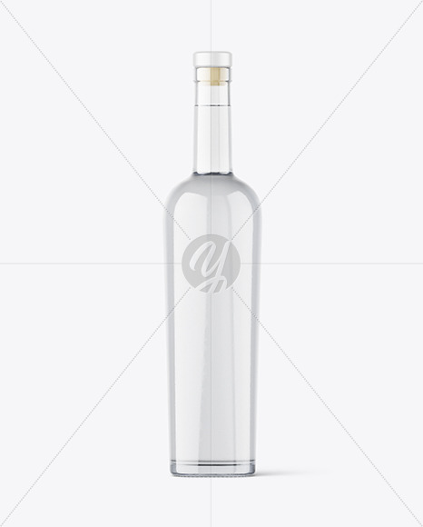Clear Glass Vodka Bottle Mockup Clear Glass Vodka Bottle Mockup