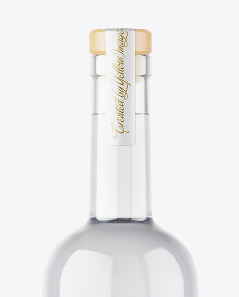 Clear Glass Vodka Bottle Mockup Clear Glass Vodka Bottle Mockup