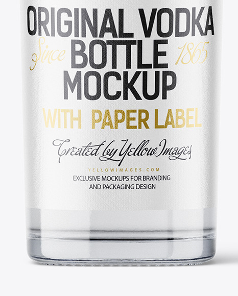 Clear Glass Vodka Bottle Mockup Clear Glass Vodka Bottle Mockup