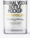 Clear Glass Vodka Bottle Mockup Clear Glass Vodka Bottle Mockup