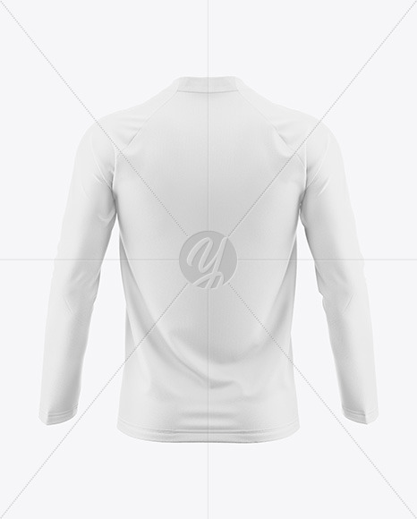 Long Sleeve Football T-Shirt Mockup - Back View