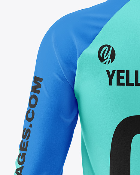 Long Sleeve Football T-Shirt Mockup - Back View