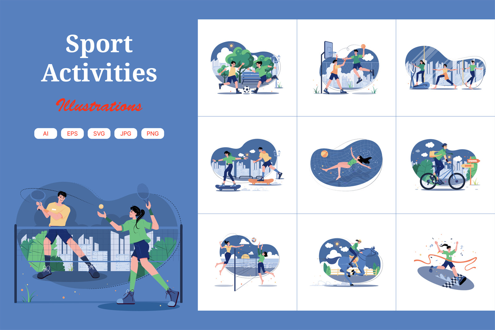 M463_Sport Activities Illustration Pack