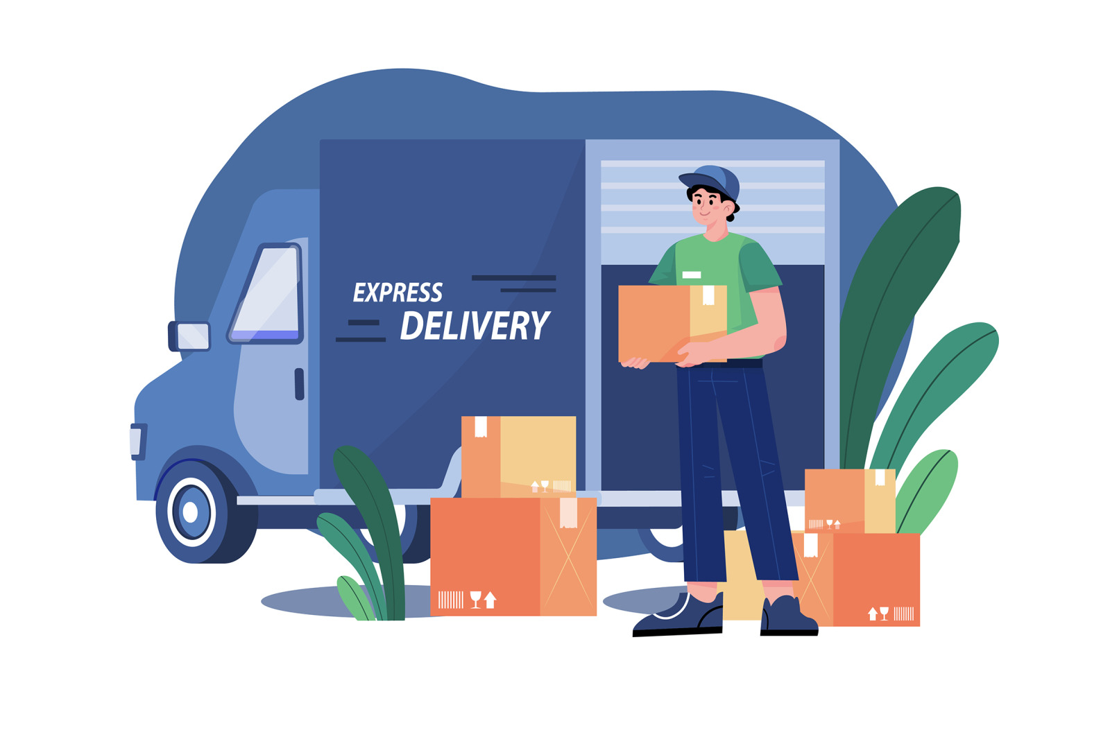 M462_Parcel Delivery Illustration Pack