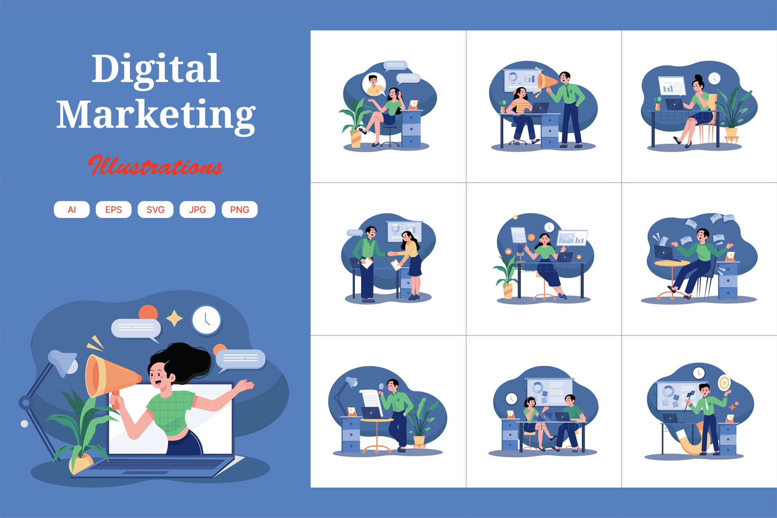 M460_Digital Marketing Illustration Pack