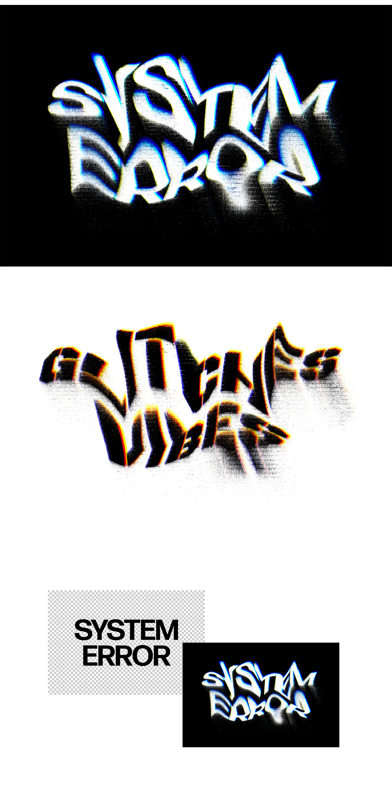 Displacement Glitches Text Effect Displacement Glitches Text Effect