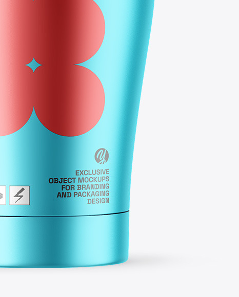 Matte Metallic Thermo Bottle Mockup
