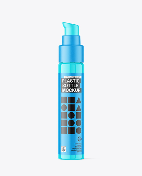 Glossy Plastic Airless Bottle Mockup