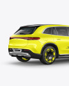 Electric Luxury SUV Mockup - Back Half Side View