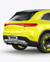 Electric Luxury SUV Mockup - Back Half Side View