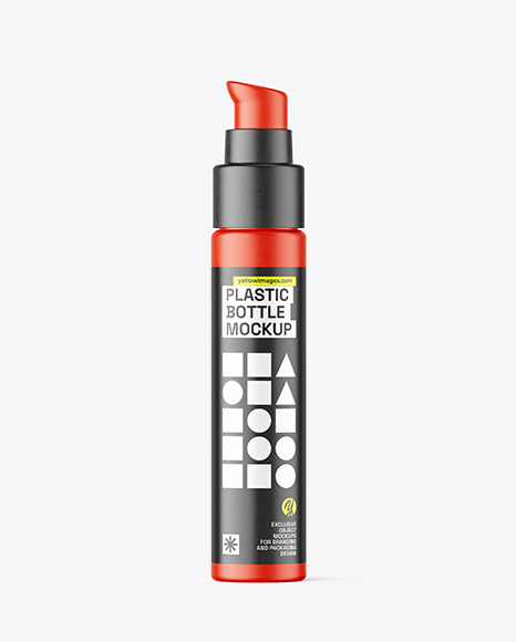 Matte Plastic Airless Bottle Mockup