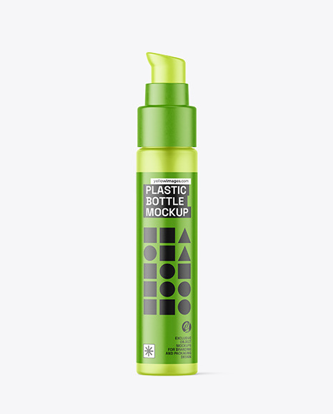 Frosted Plastic Airless Bottle Mockup Frosted Plastic Airless Bottle Mockup
