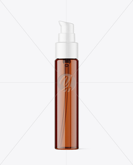 Amber Plastic Airless Bottle Mockup