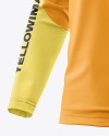 Long Sleeve Football T-Shirt Mockup - Half Side View