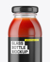 250ml Clear Glass Bottle with Tomato Juice Mockup