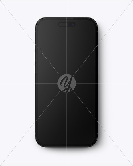 Apple iPhone 15 Pro Black Titanium Mockup