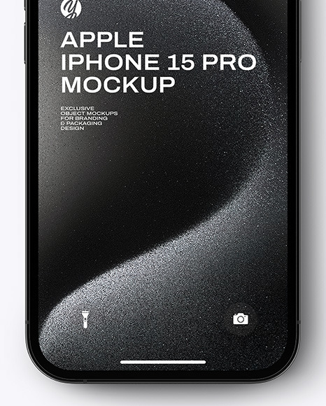 Apple iPhone 15 Pro Black Titanium Mockup